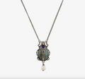 Alexander McQueen Pearl, Crystal & Resin Beetle Pendant Necklace