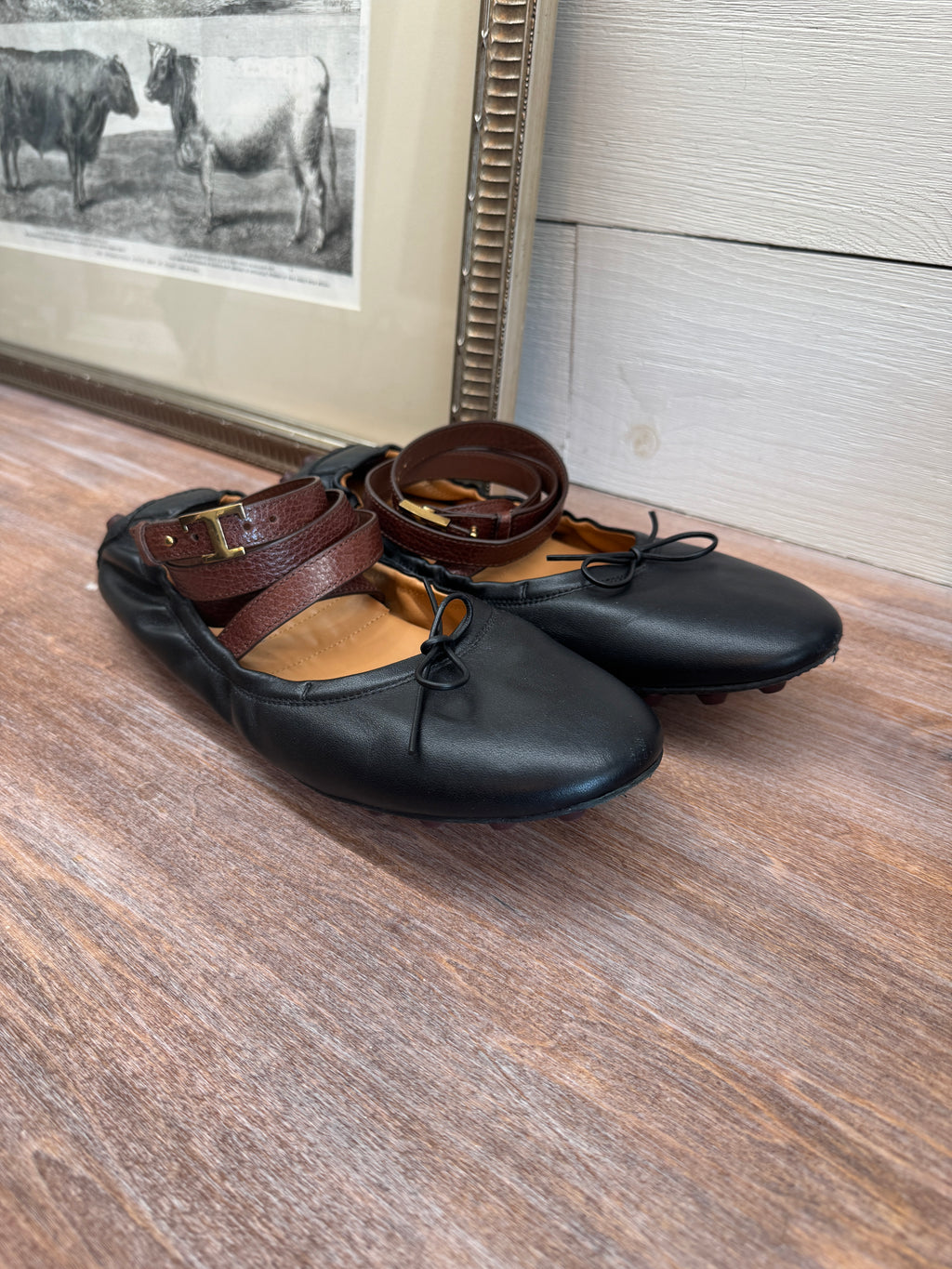 Tod's Black Leather Mary Janes - Size 42