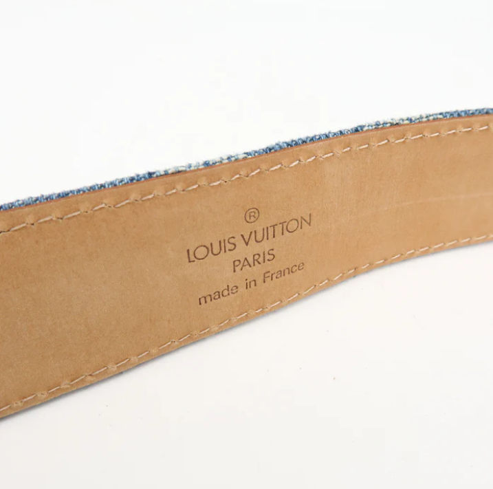 6824 - Louis Vuitton Monogram Denim Ceinture Belt - Size 90/36