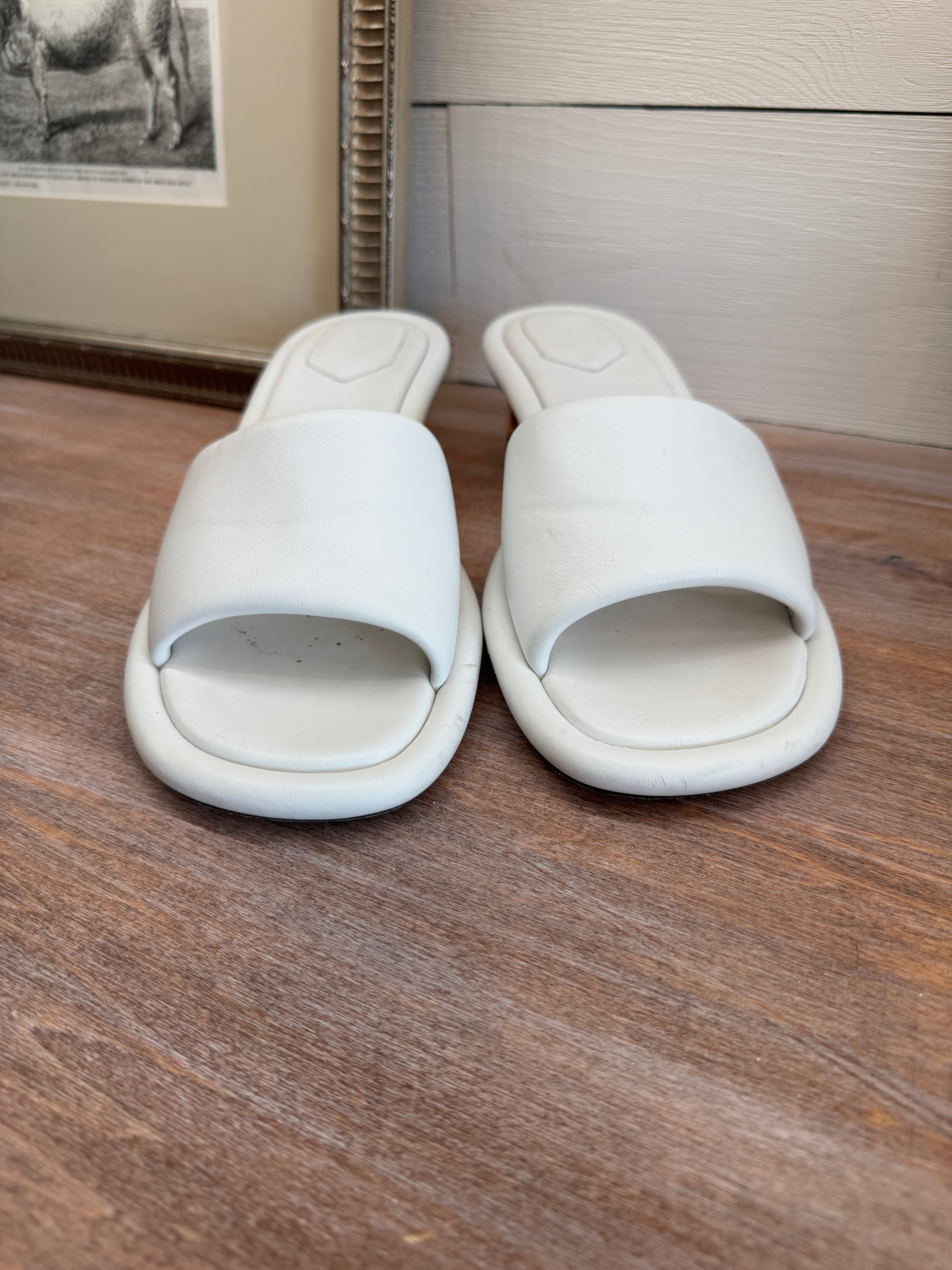 Fendi Interlocking FF Block Heel Slide Sandals - Size 41