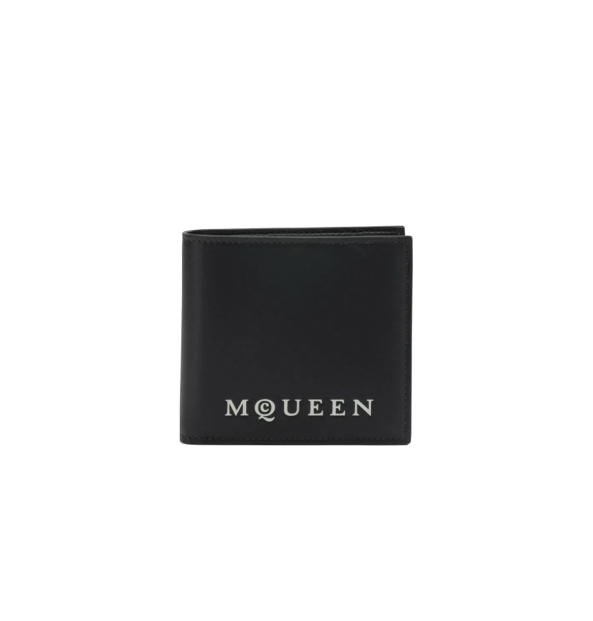7456 - Alexander McQueen Bifold Wallet in Black - NWT