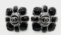 Chanel Earrings Pierced - Black & Silver