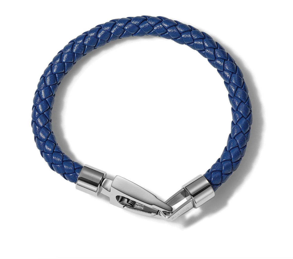 Bulova Jewelry Men's Marine Star Braided Leather Bracelet with Tuning Fork Clasp - NWT