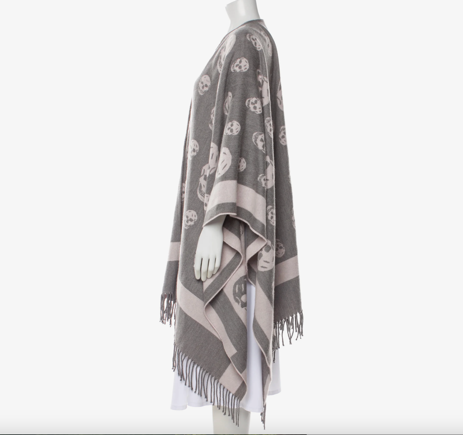 Alexander McQueen Shawl Cape - Wool/Cashmere Blend - O/S