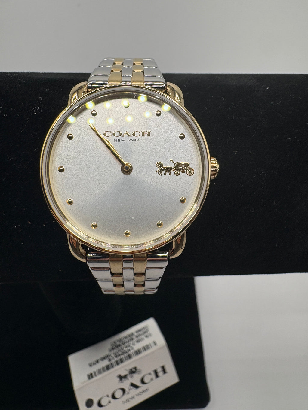Coach Elliot 14504618 Two Tone Stainless Steel Bracelet Watch White Dial