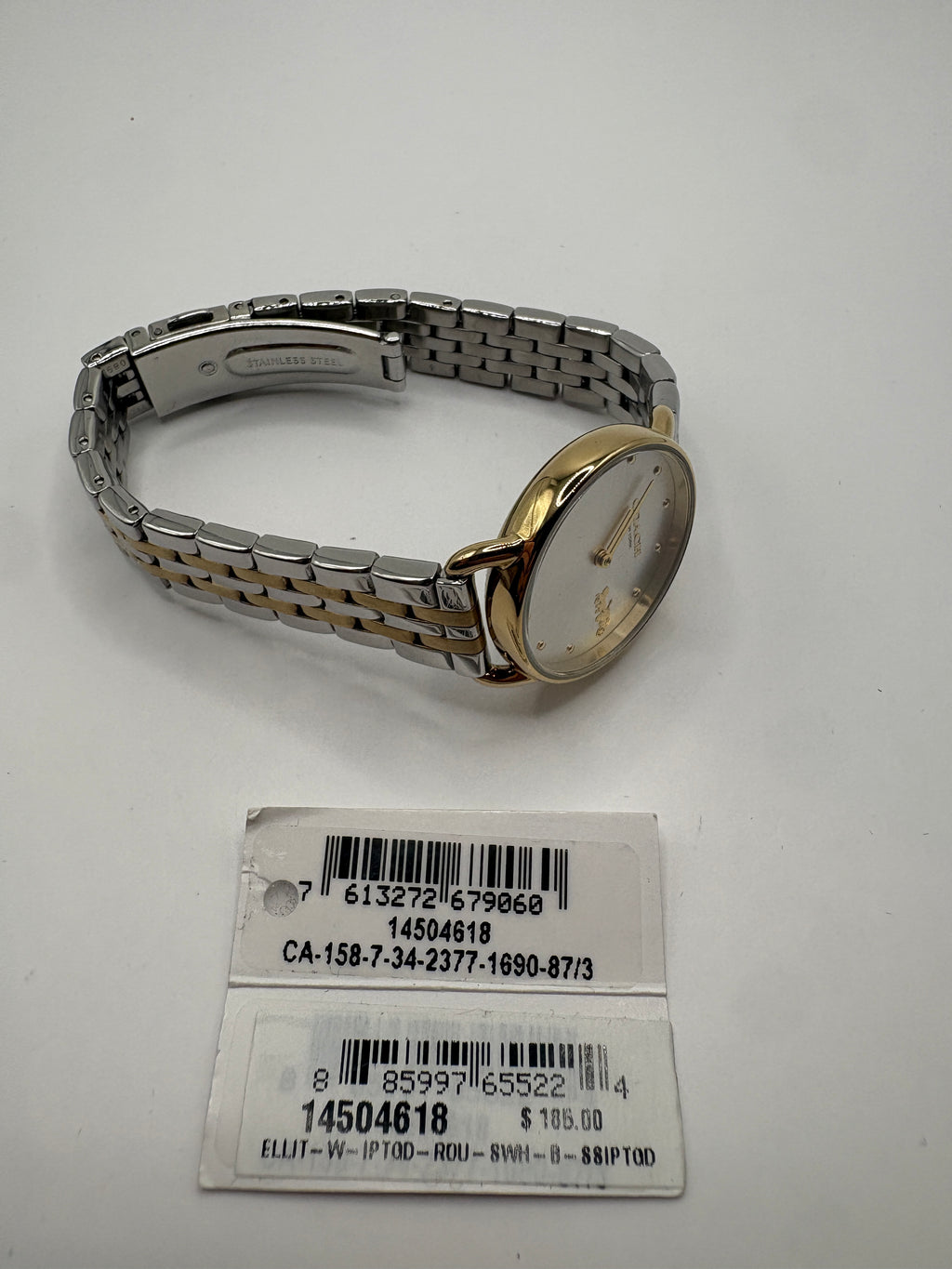 Coach Elliot 14504618 Two Tone Stainless Steel Bracelet Watch White Dial