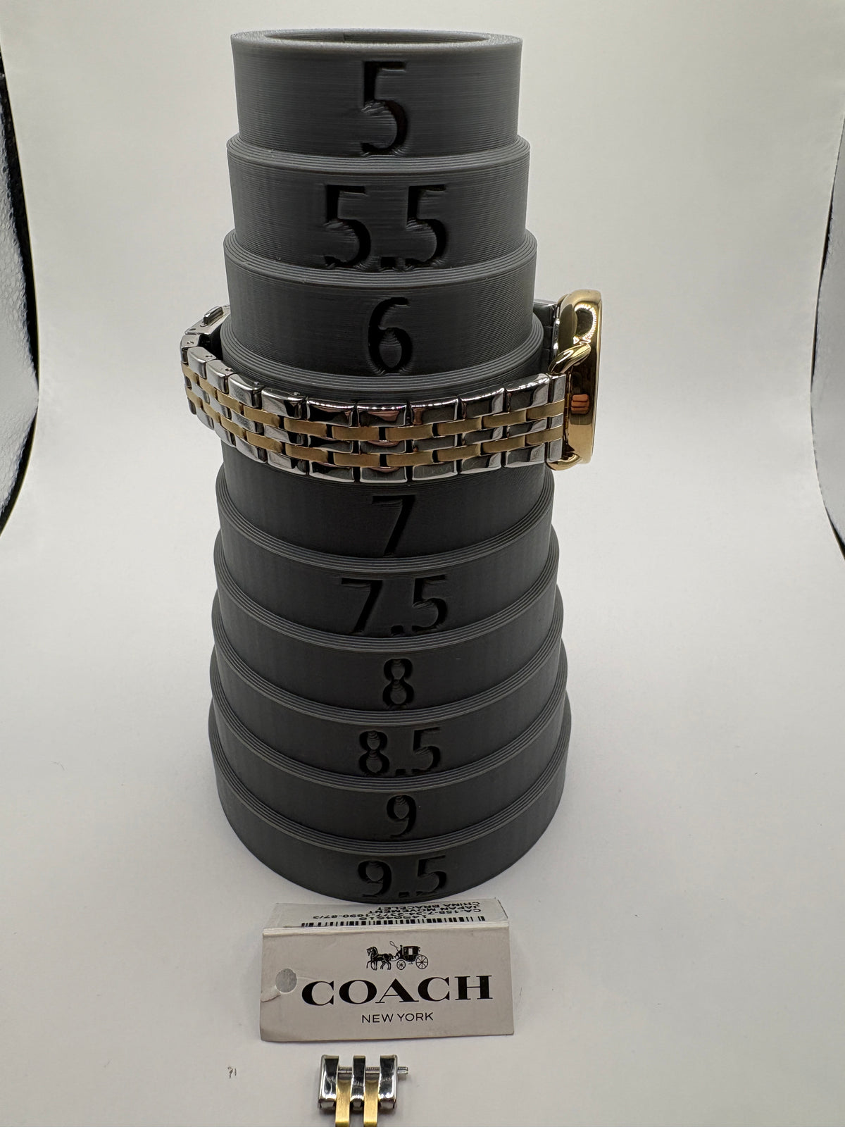 Coach Elliot 14504618 Two Tone Stainless Steel Bracelet Watch White Dial