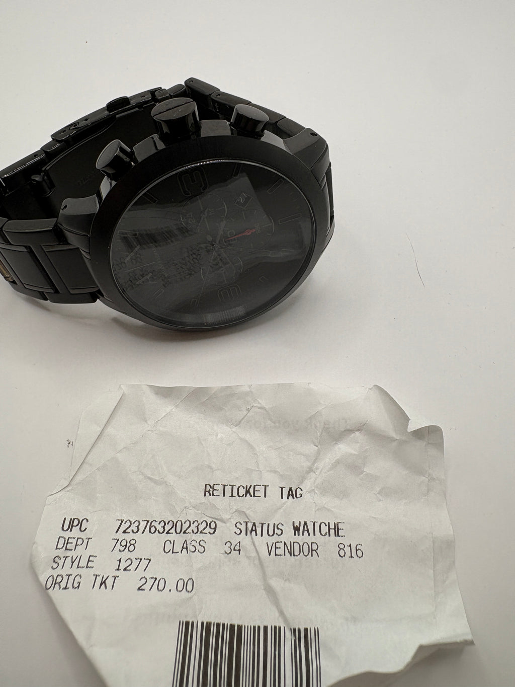 Armani Exchange AX1277 ATLC Men's Chronograph Black Stainless Steel