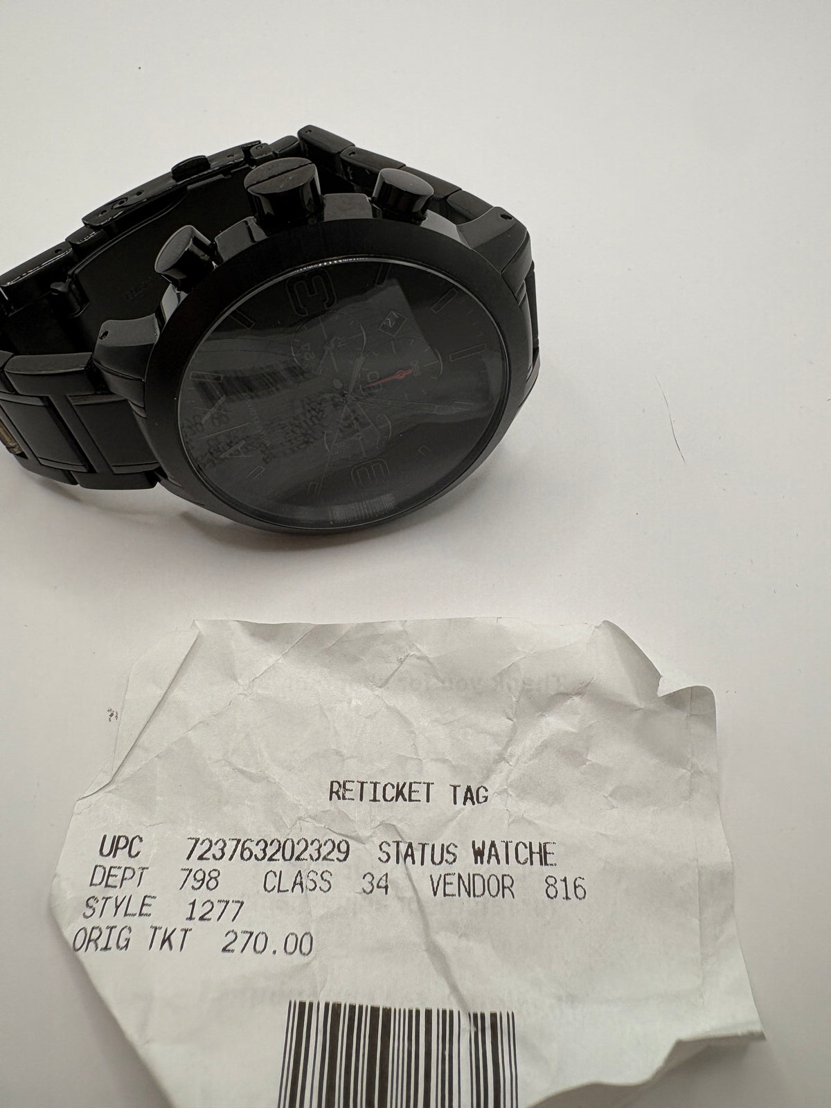 Armani Exchange AX1277 ATLC Men's Chronograph Black Stainless Steel