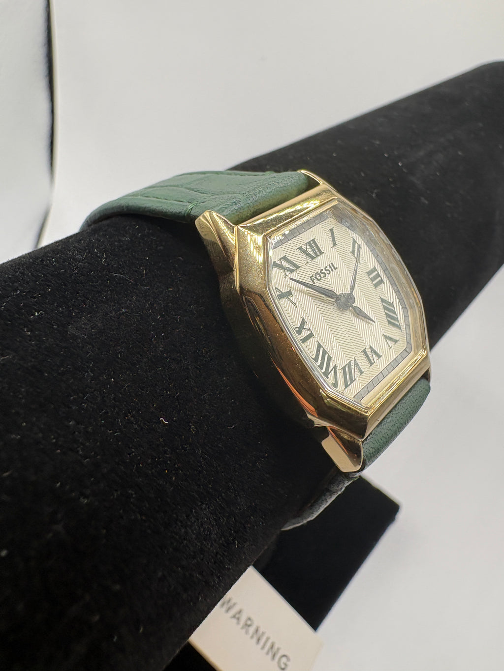Fossil Women's Harlow Three-Hand Green Croco Leather Watch, 27mm - NWT
