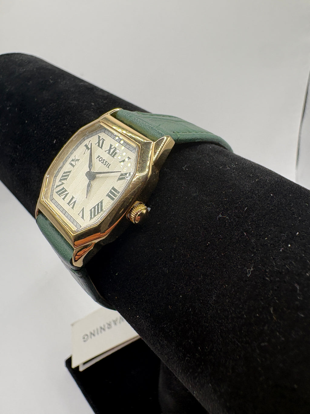 Fossil Women's Harlow Three-Hand Green Croco Leather Watch, 27mm - NWT