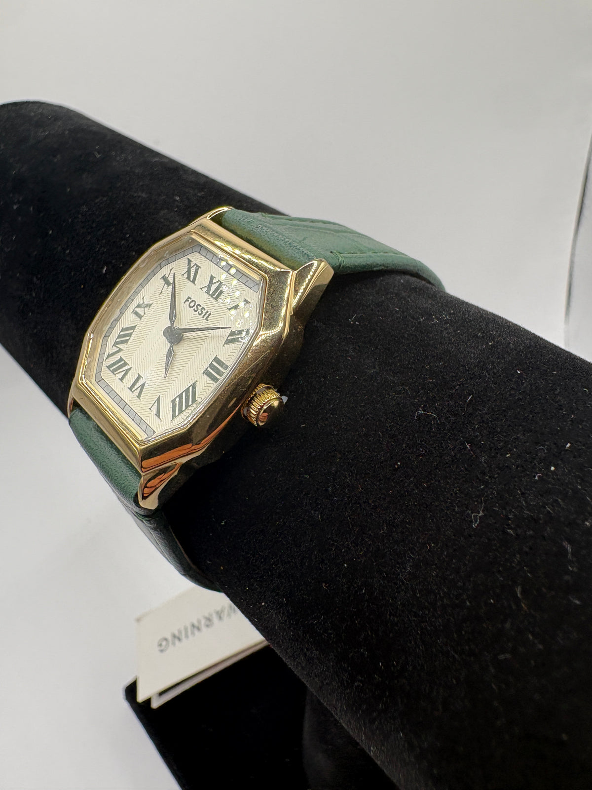Fossil Women's Harlow Three-Hand Green Croco Leather Watch, 27mm - NWT