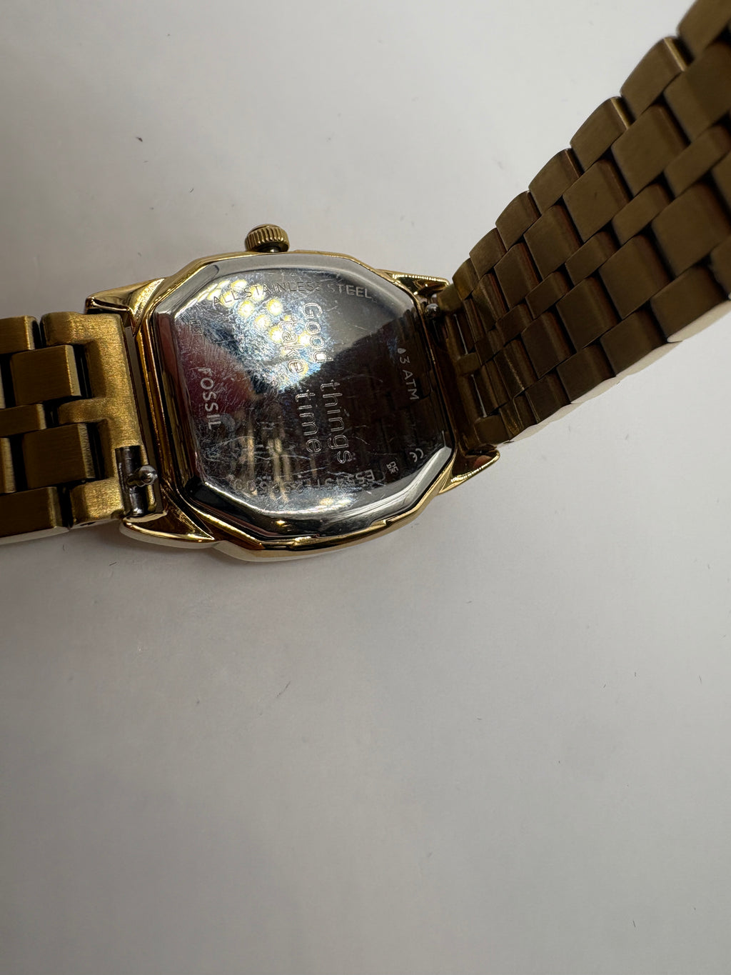 Fossil Harlow ES5451 Women's Quartz Gold-Tone Green Dial Watch