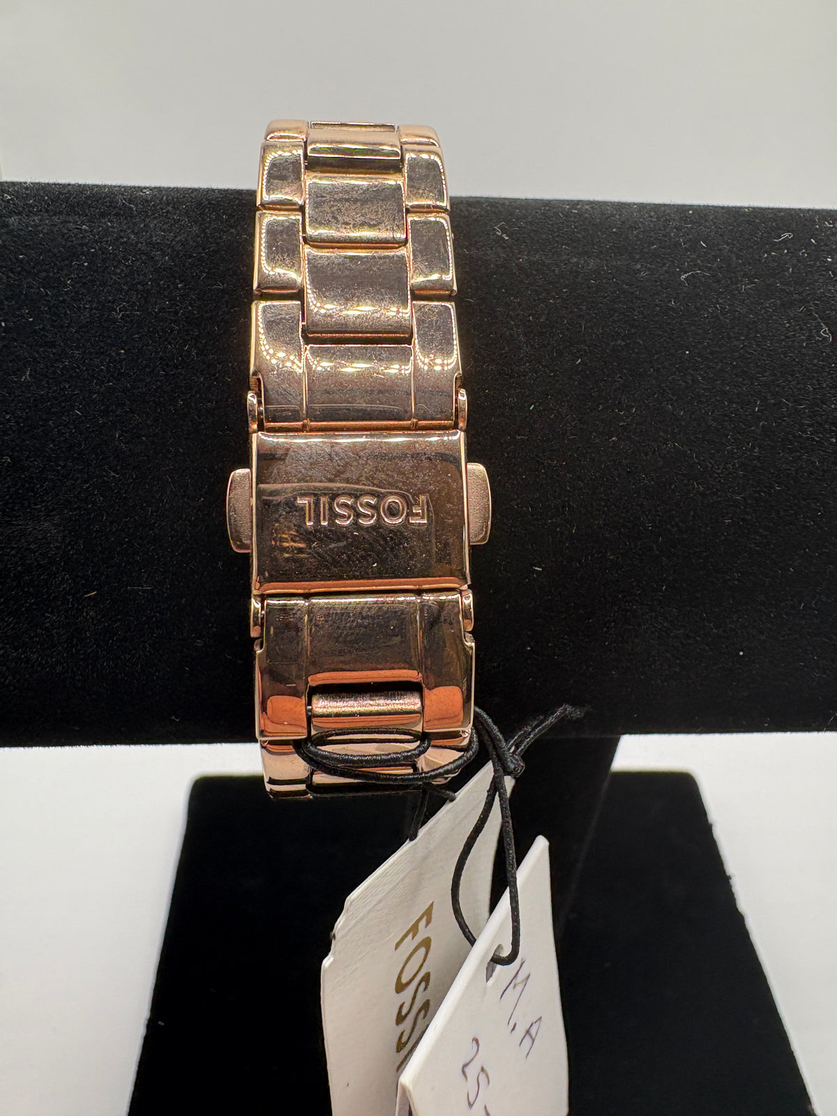 Fossil Scarlette ES4318 Rose Gold Crystal Bezel Womens Watch