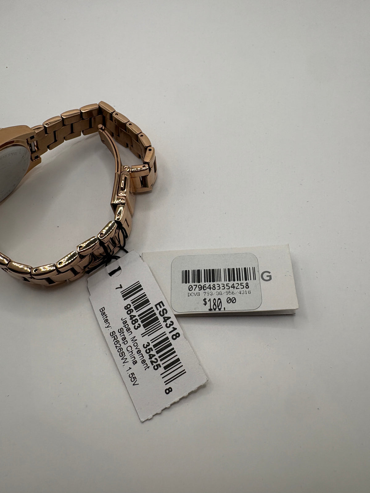 Fossil Scarlette ES4318 Rose Gold Crystal Bezel Womens Watch