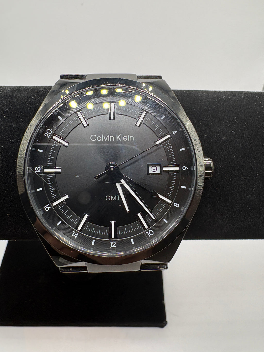 Calvin Klein Distinguish GMT 25200490 Mens Black Stainless Steel Watch