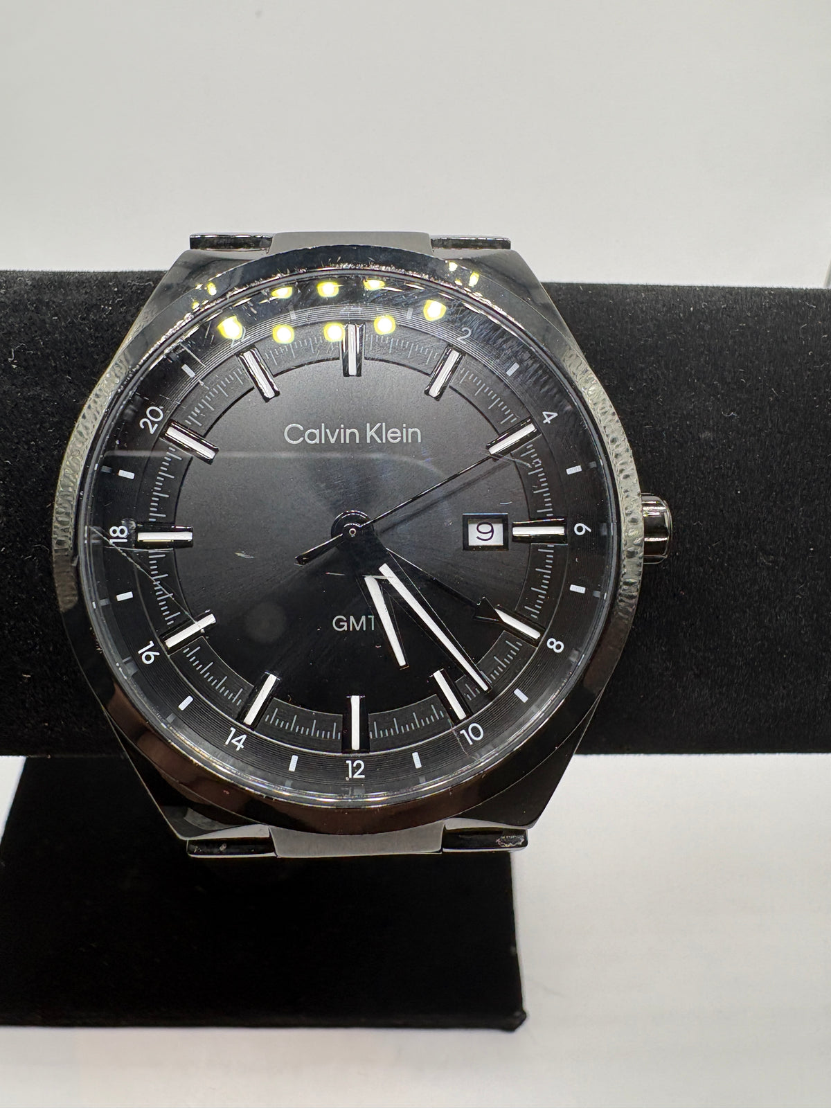 Calvin Klein Distinguish GMT 25200490 Mens Black Stainless Steel Watch