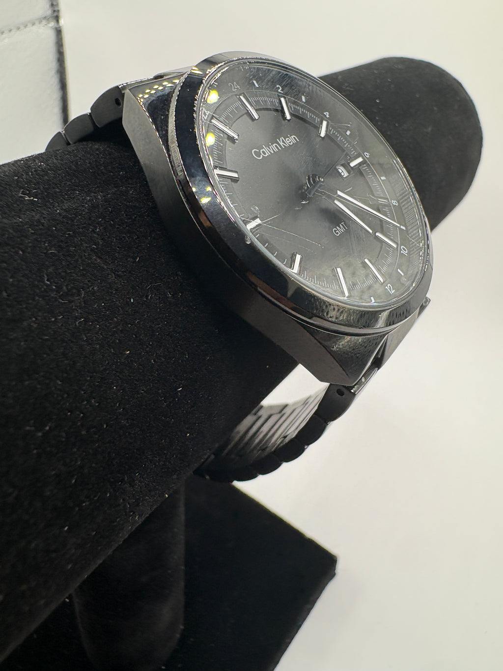 Calvin Klein Distinguish GMT 25200490 Mens Black Stainless Steel Watch