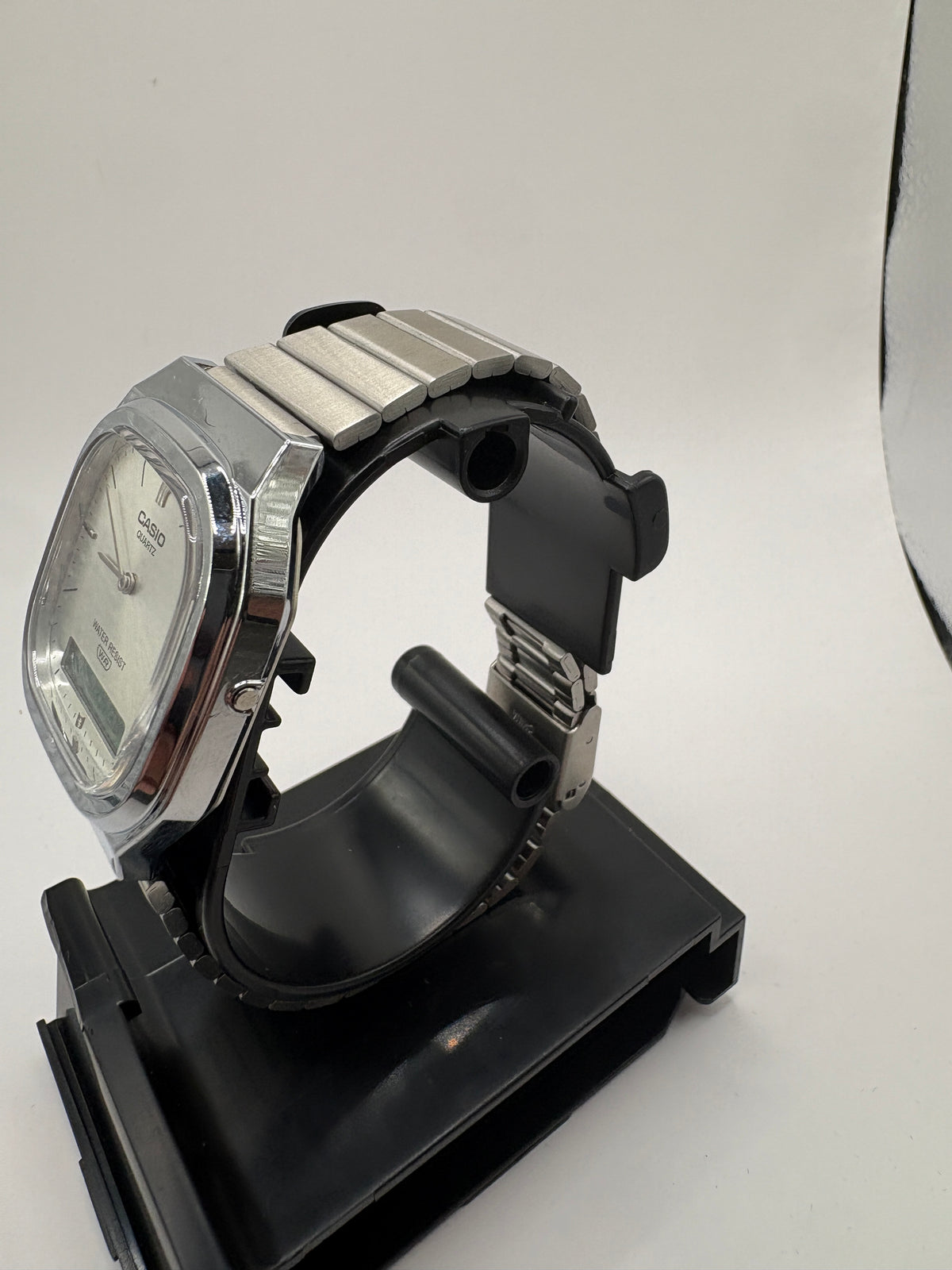 Casio AQ-240E-7A Silver Analog-Digital Stainless Steel Watch