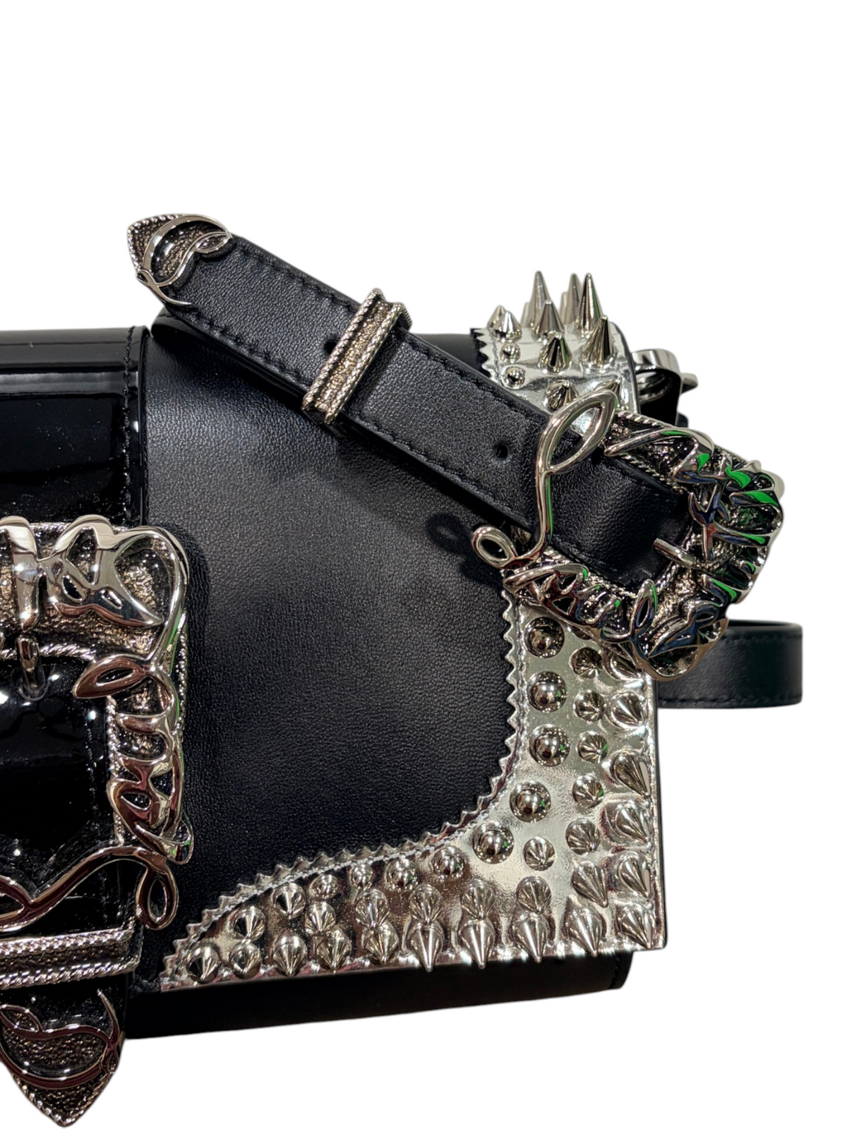 5042 - Christian Louboutin GiddyUp Paloma Clutch Crossbody - New