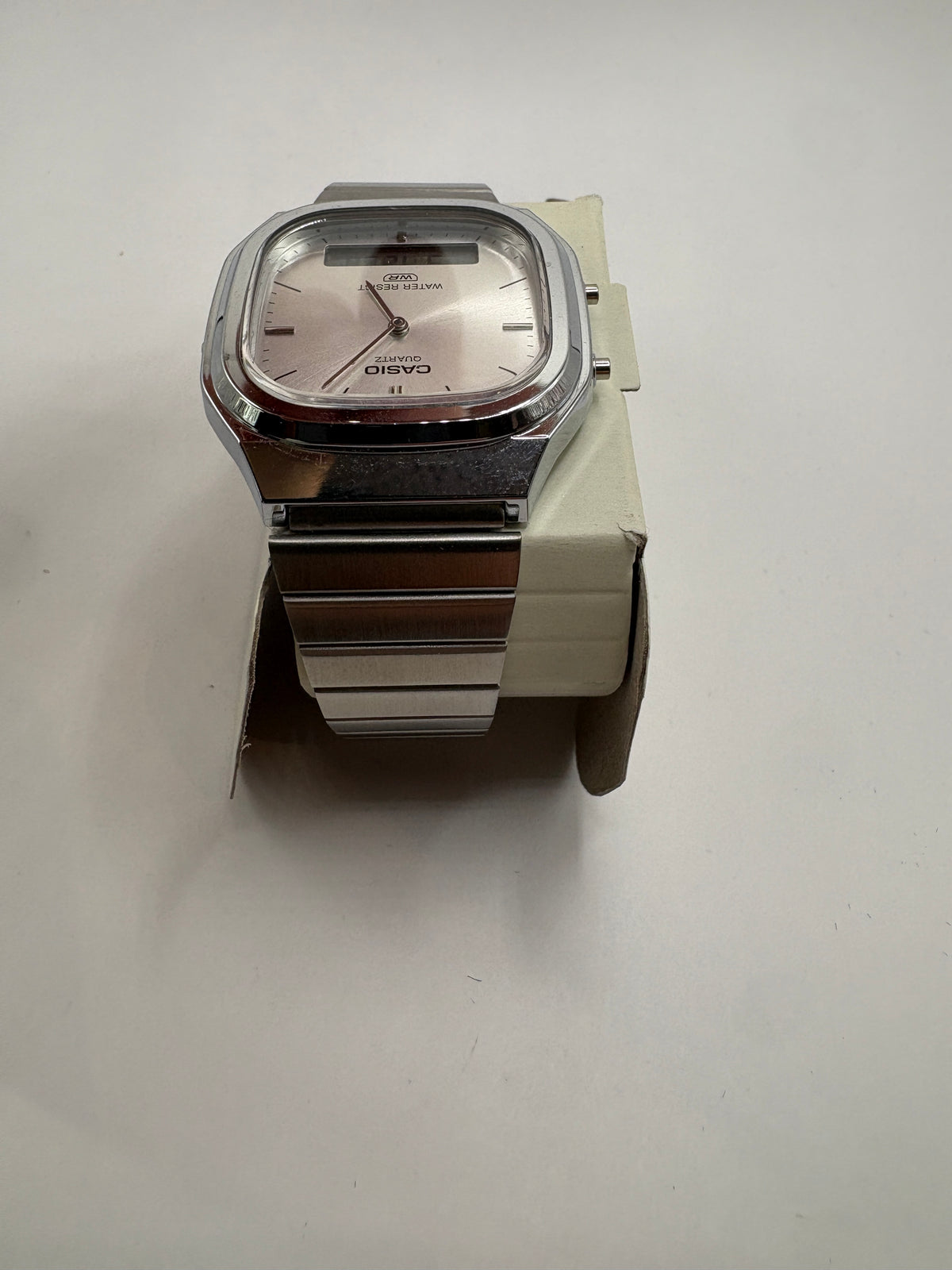 Casio AQ-240E-7A Vintage Analog-Digital Silver Stainless Steel Quartz WR