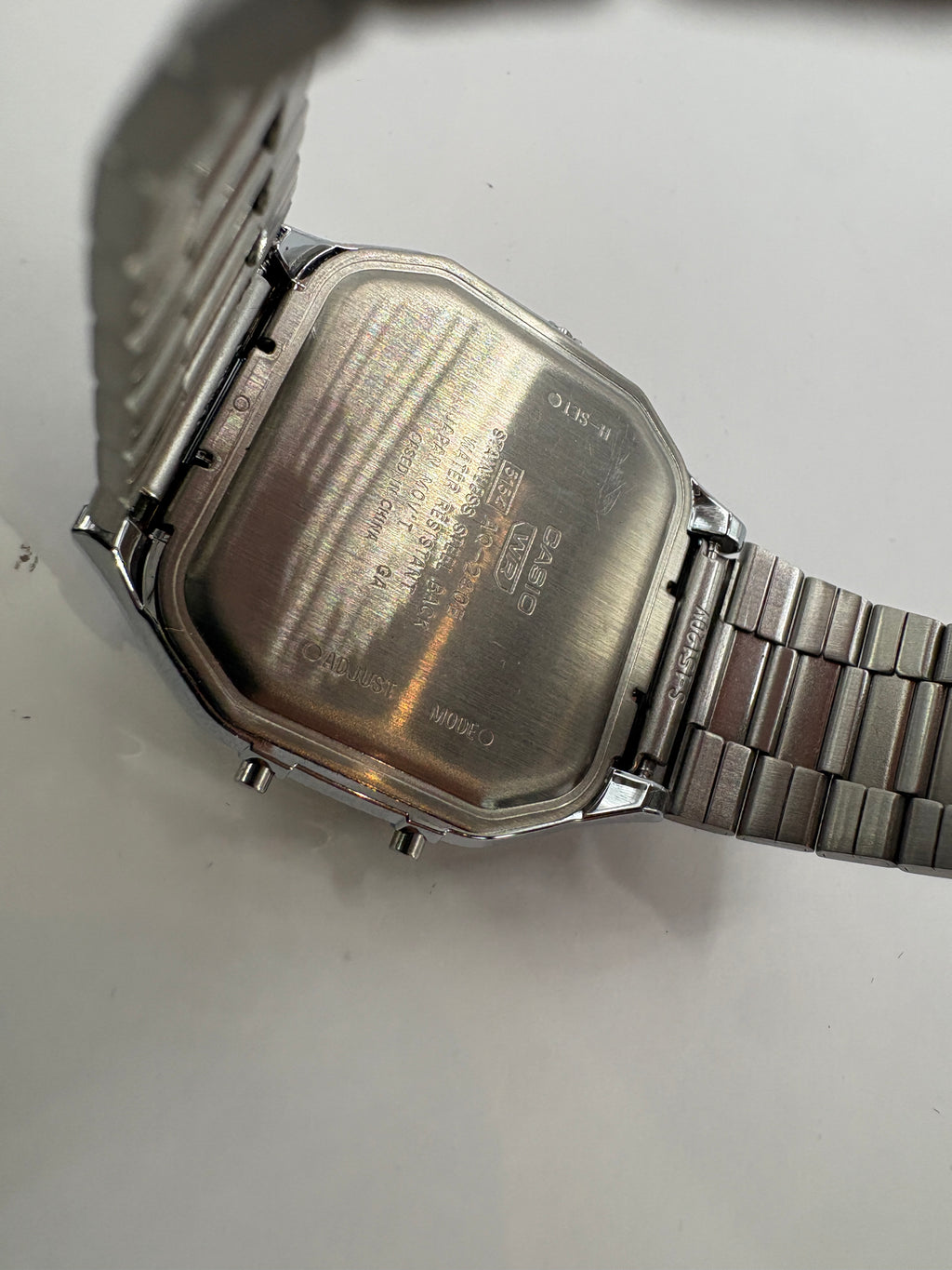 Casio AQ-240E-7A Vintage Analog-Digital Silver Stainless Steel Quartz WR