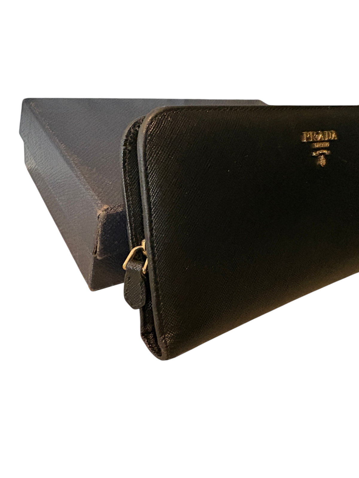 7492 - Prada Saffiano Leather Continental Wallet with box