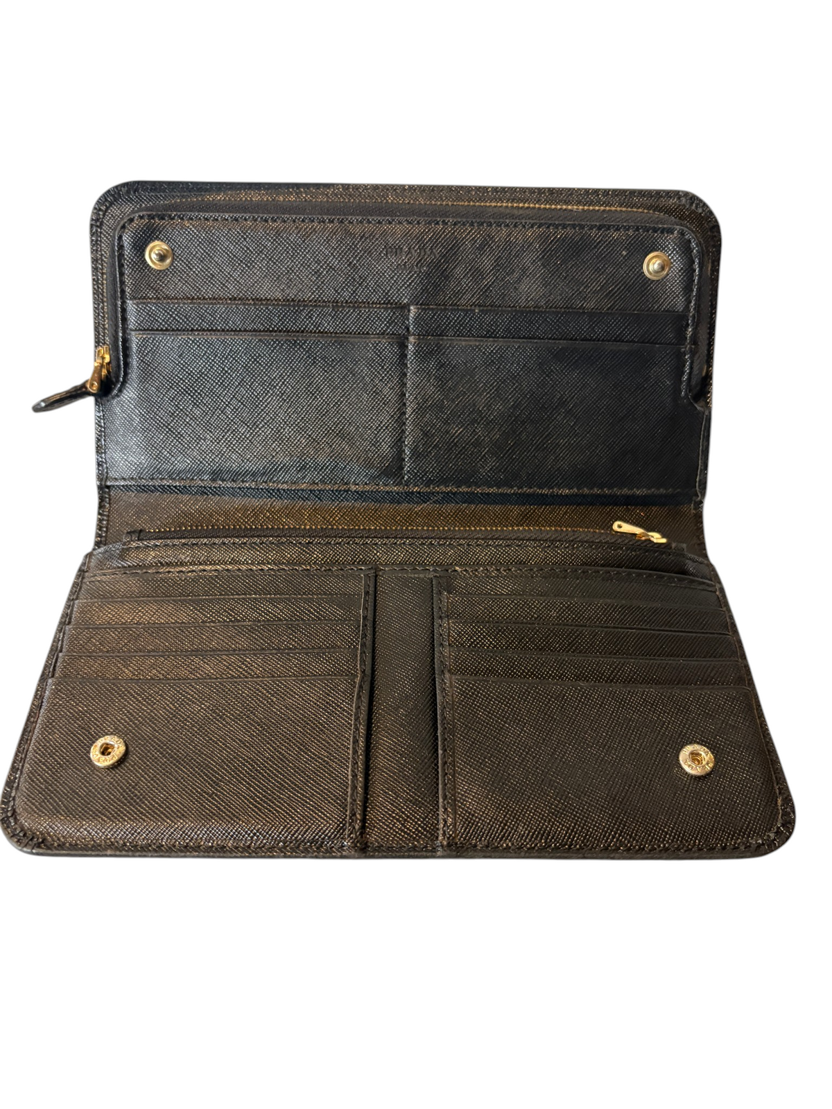 7492 - Prada Saffiano Leather Continental Wallet with box