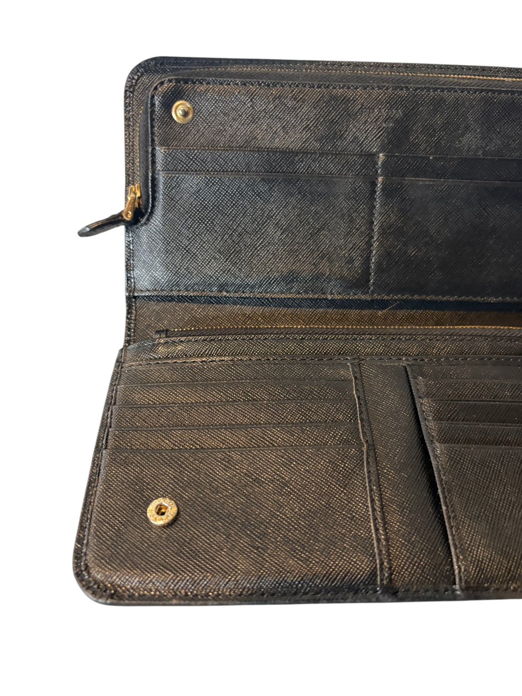 7492 - Prada Saffiano Leather Continental Wallet with box