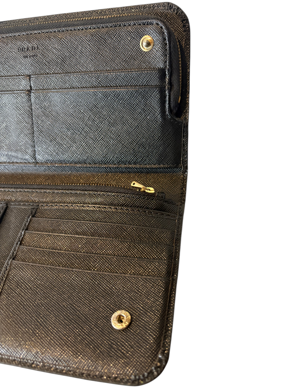 7492 - Prada Saffiano Leather Continental Wallet with box