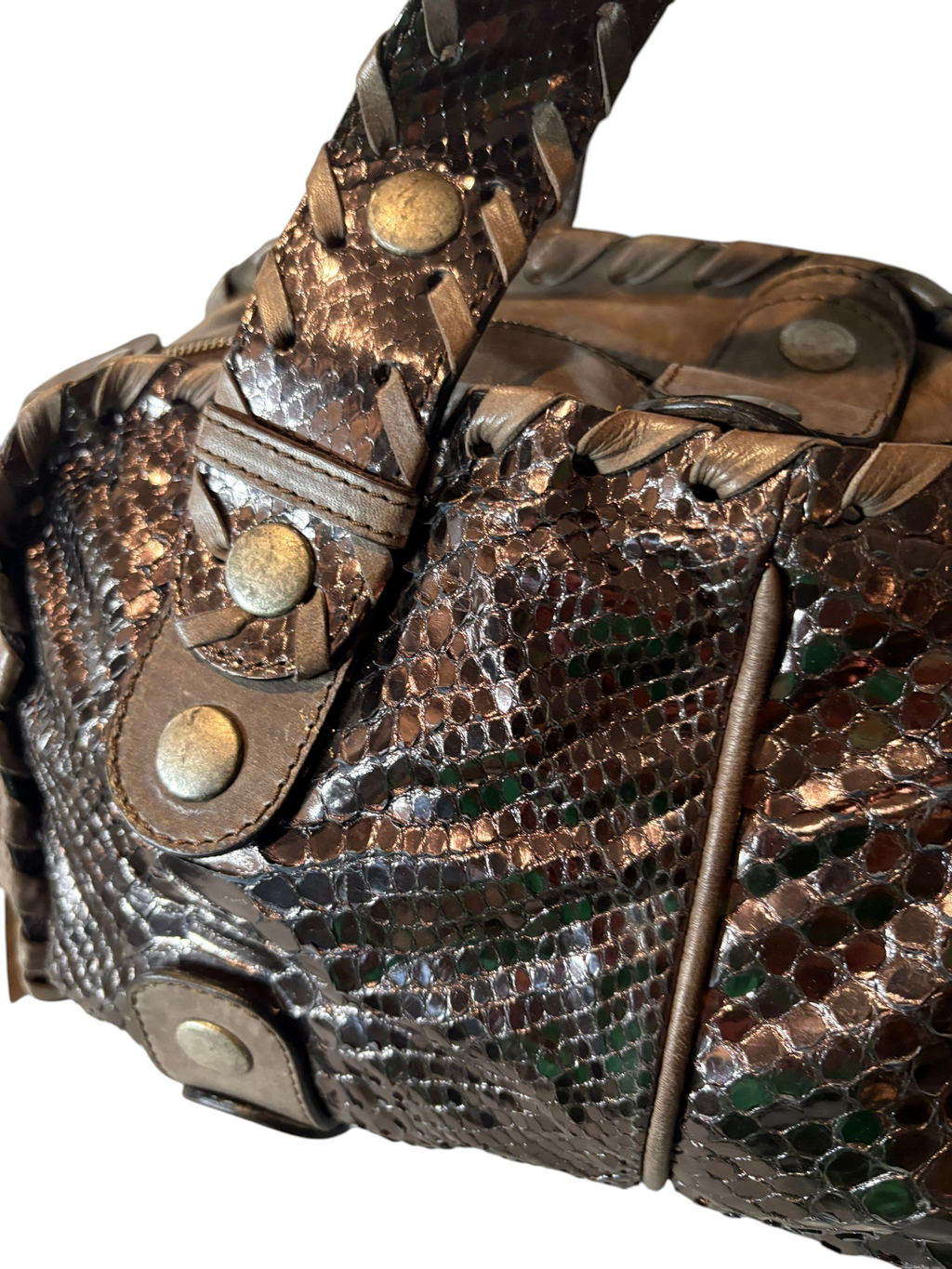 7494 - Chloe Python Silverado in Metallic Bronze