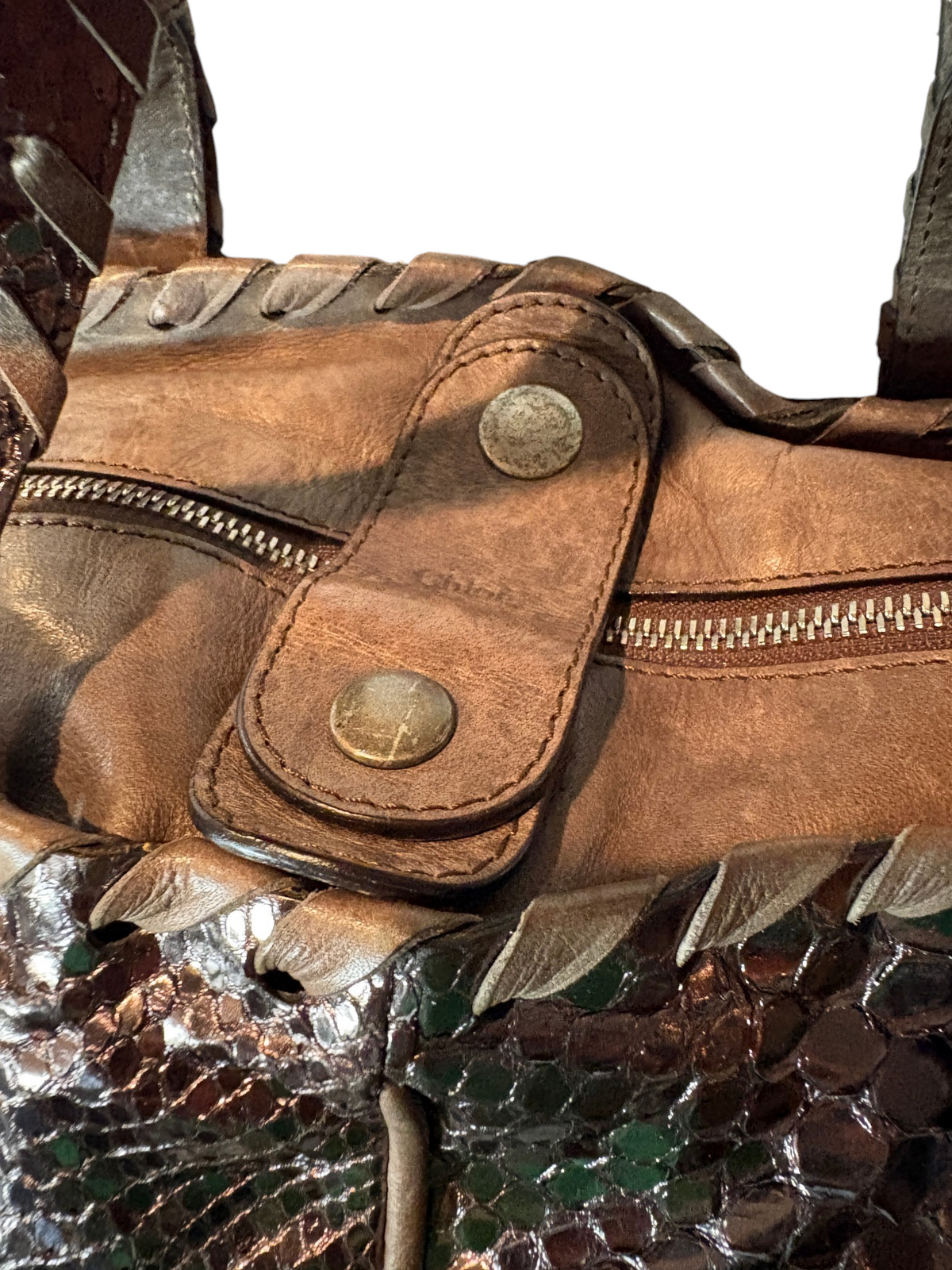 7494 - Chloe Python Silverado in Metallic Bronze