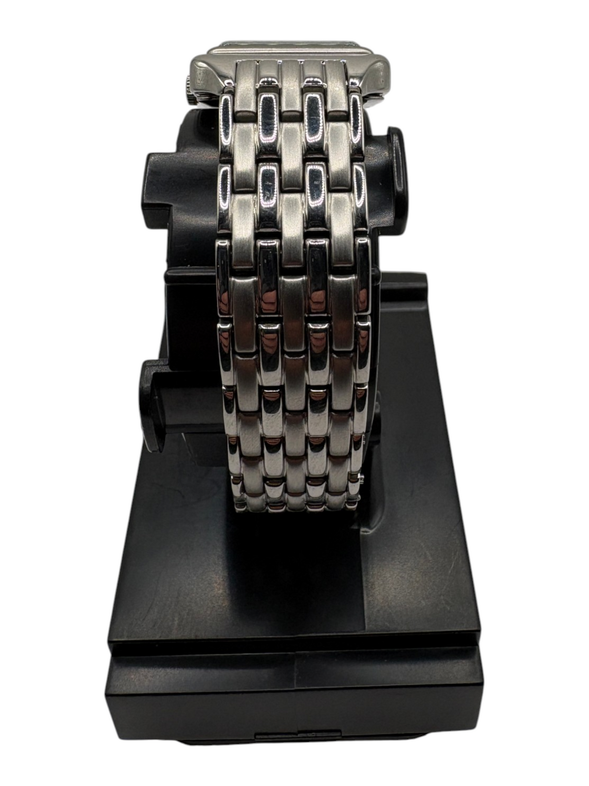 Fossil Rectangle Dress Watch Womens Silver Roman Numeral Date Window