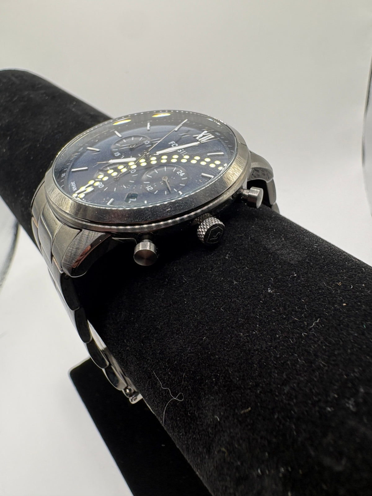 Fossil Neutra Chronograph Gunmetal & Blue Dial Watch (FS5454)