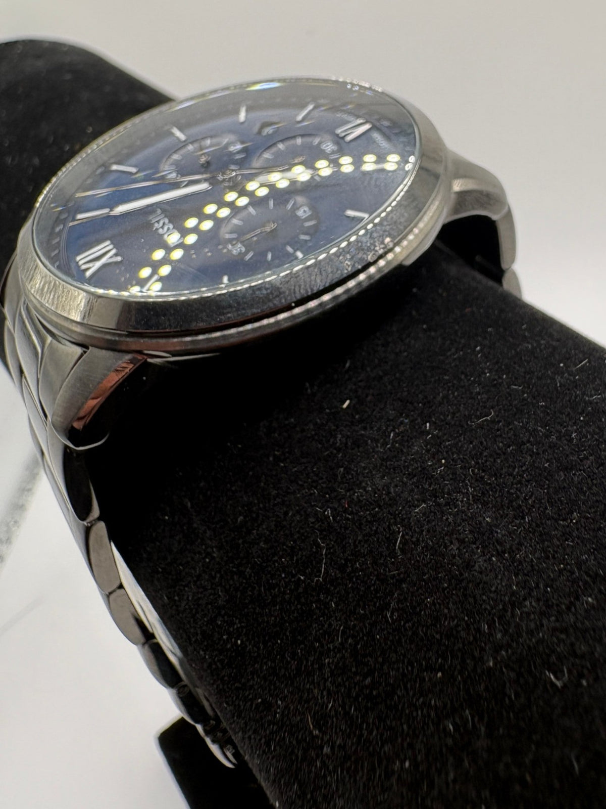 Fossil Neutra Chronograph Gunmetal & Blue Dial Watch (FS5454)