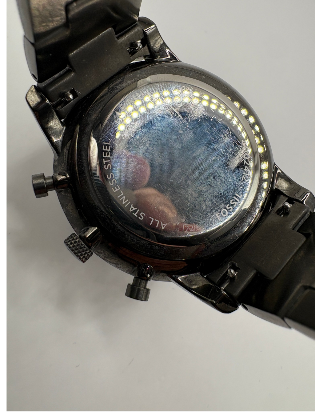 Fossil Neutra Chronograph Gunmetal & Blue Dial Watch (FS5454)