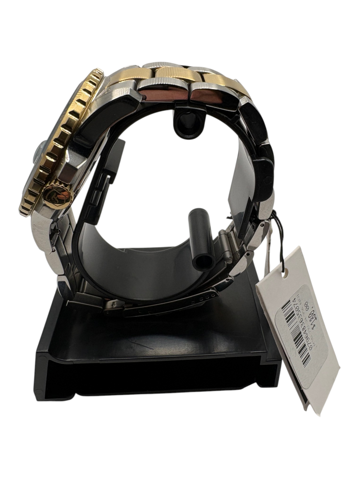 Fossil FB-01 Dive Watch Mens Black Gold Two-Tone Rotating Bezel 100M