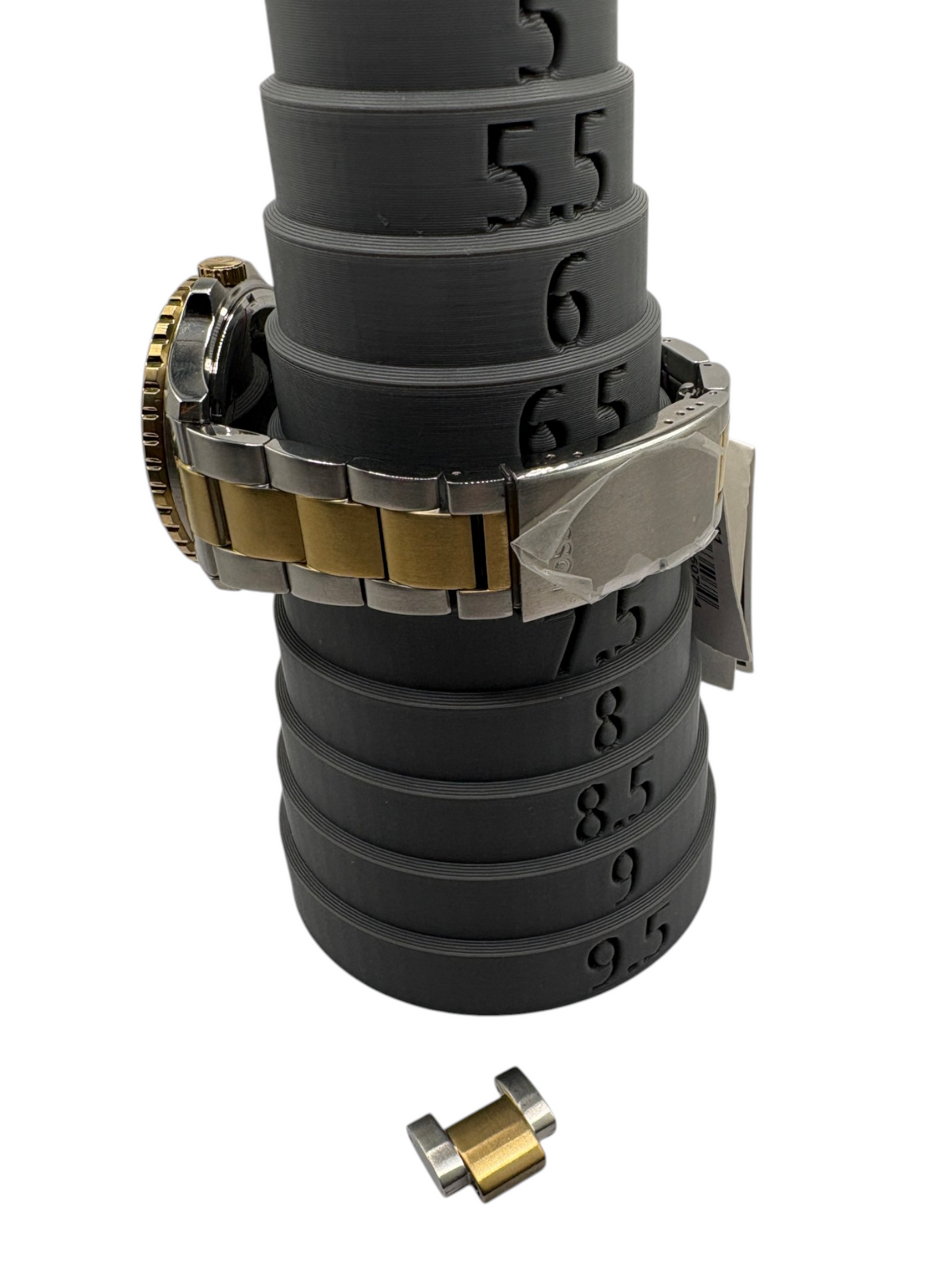 Fossil FB-01 Dive Watch Mens Black Gold Two-Tone Rotating Bezel 100M