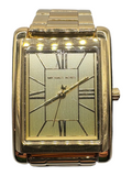 Michael Kors Rectangle Dress Watch Womens Gold Roman Numeral
