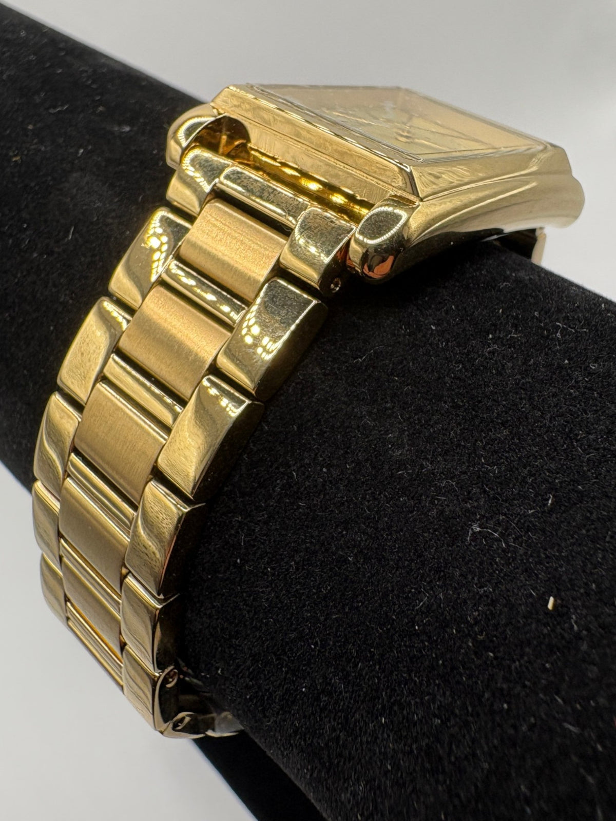 Michael Kors Rectangle Dress Watch Womens Gold Roman Numeral