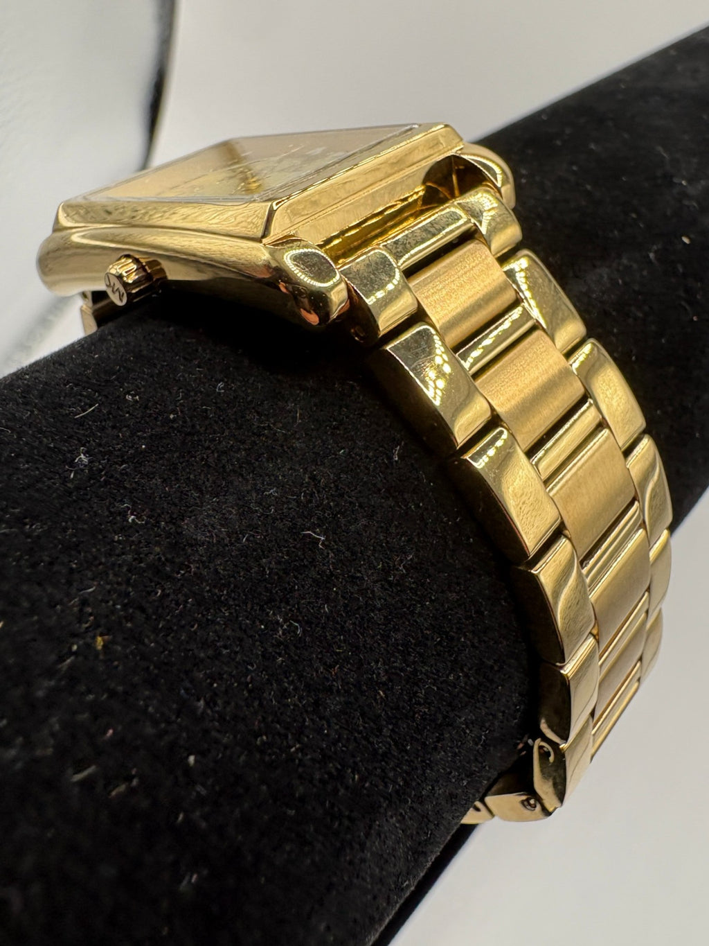 Michael Kors Rectangle Dress Watch Womens Gold Roman Numeral
