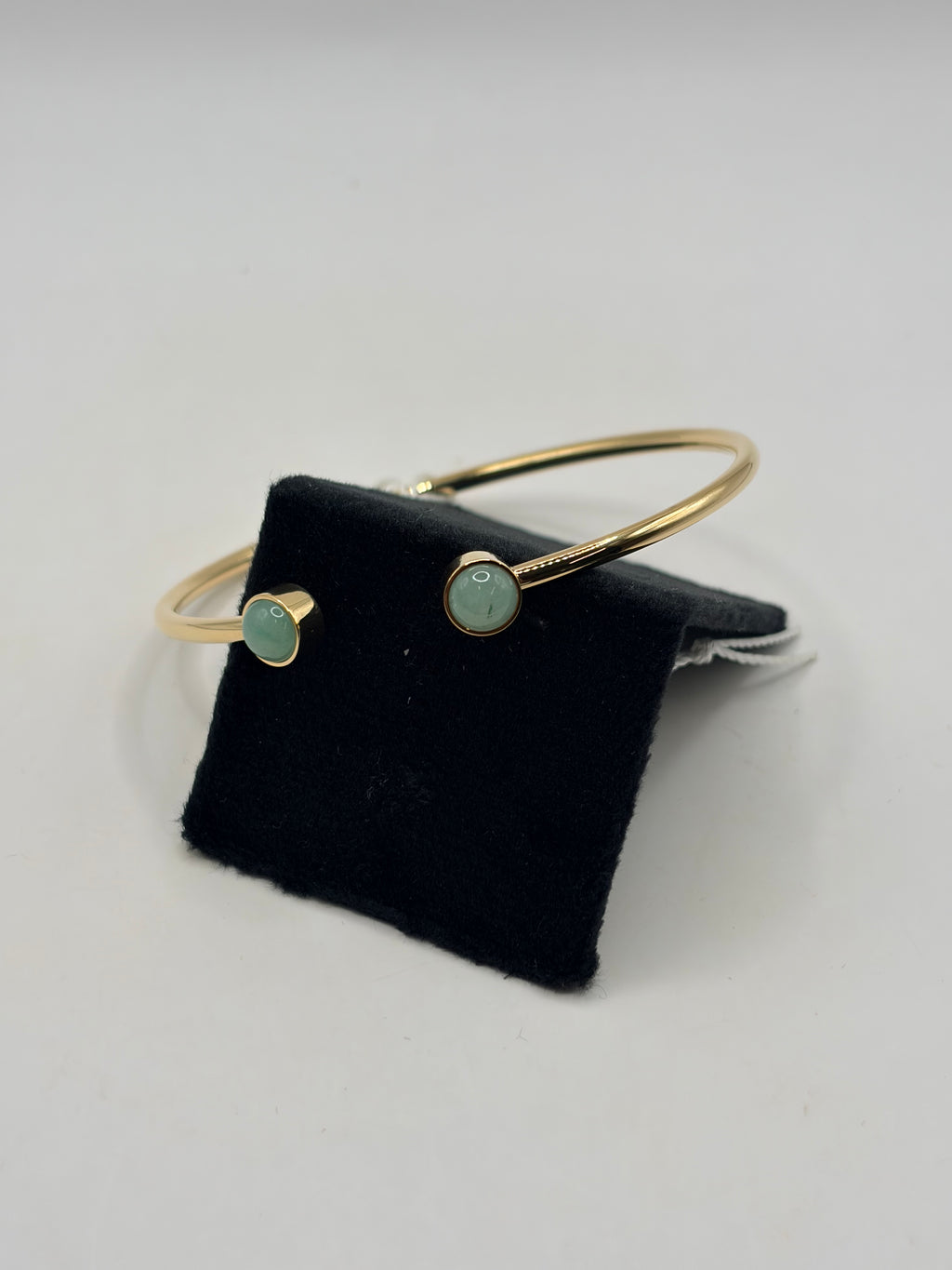 Olivia Burton London Aventurine Cabochon Gold Plated Gemstone Bangle - NIB