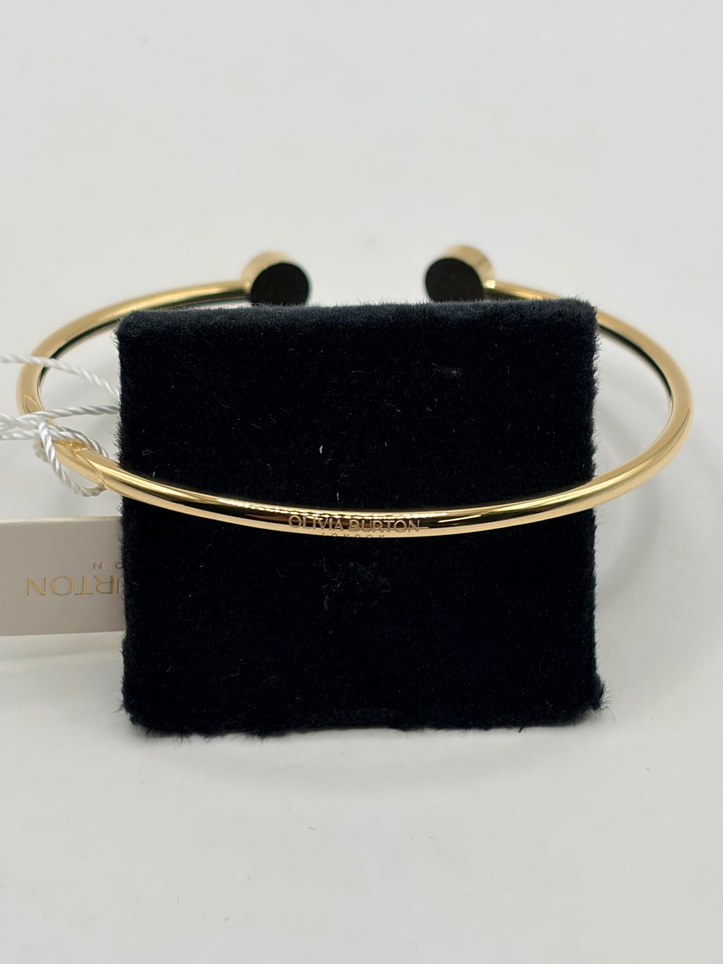 Olivia Burton London Aventurine Cabochon Gold Plated Gemstone Bangle - NIB