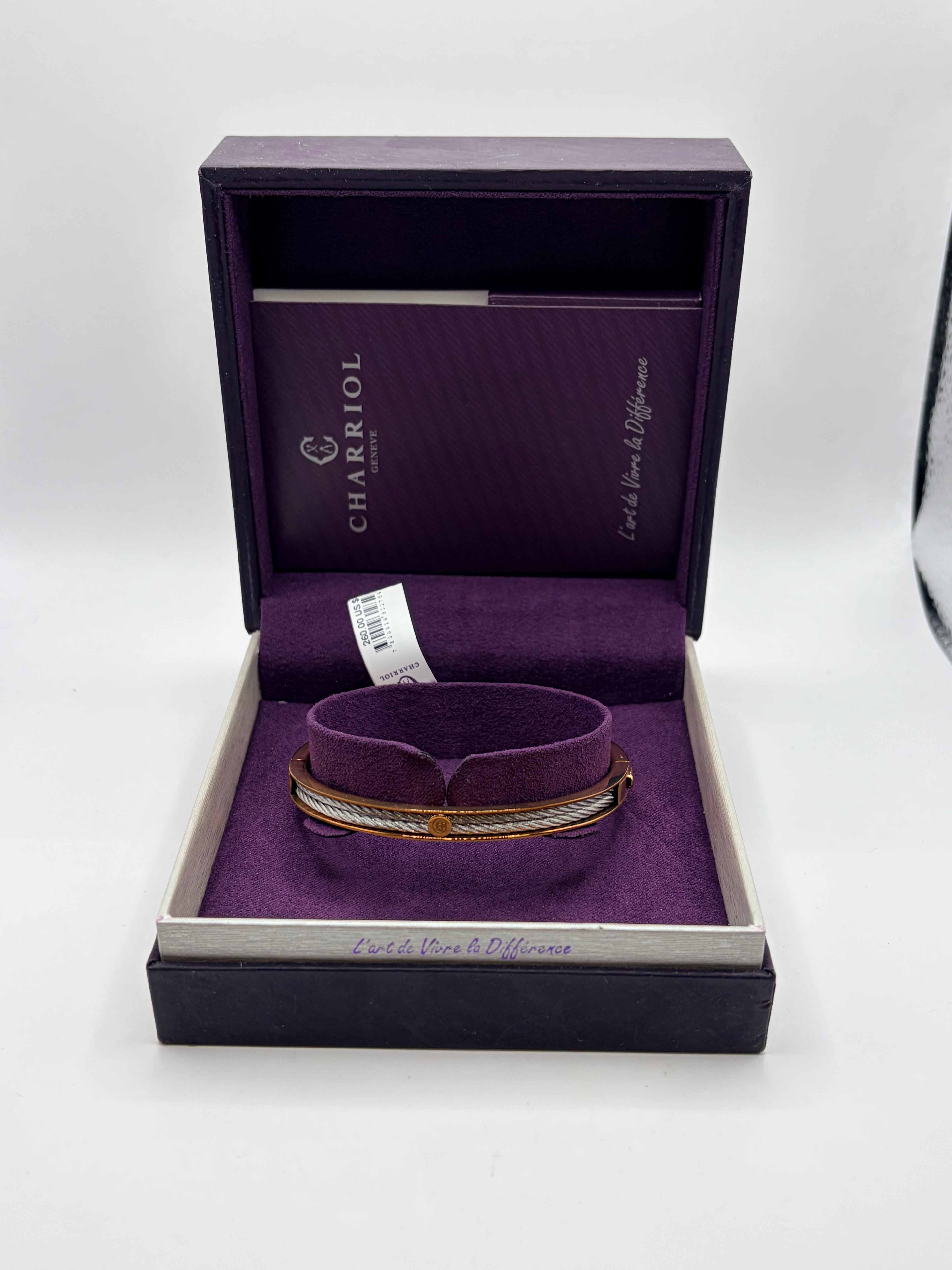 Charriol Forever Icon Thin Bangle Bracelet - NIB