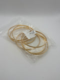 Bangle Bracelet Set of 7 Gold Tone Women's