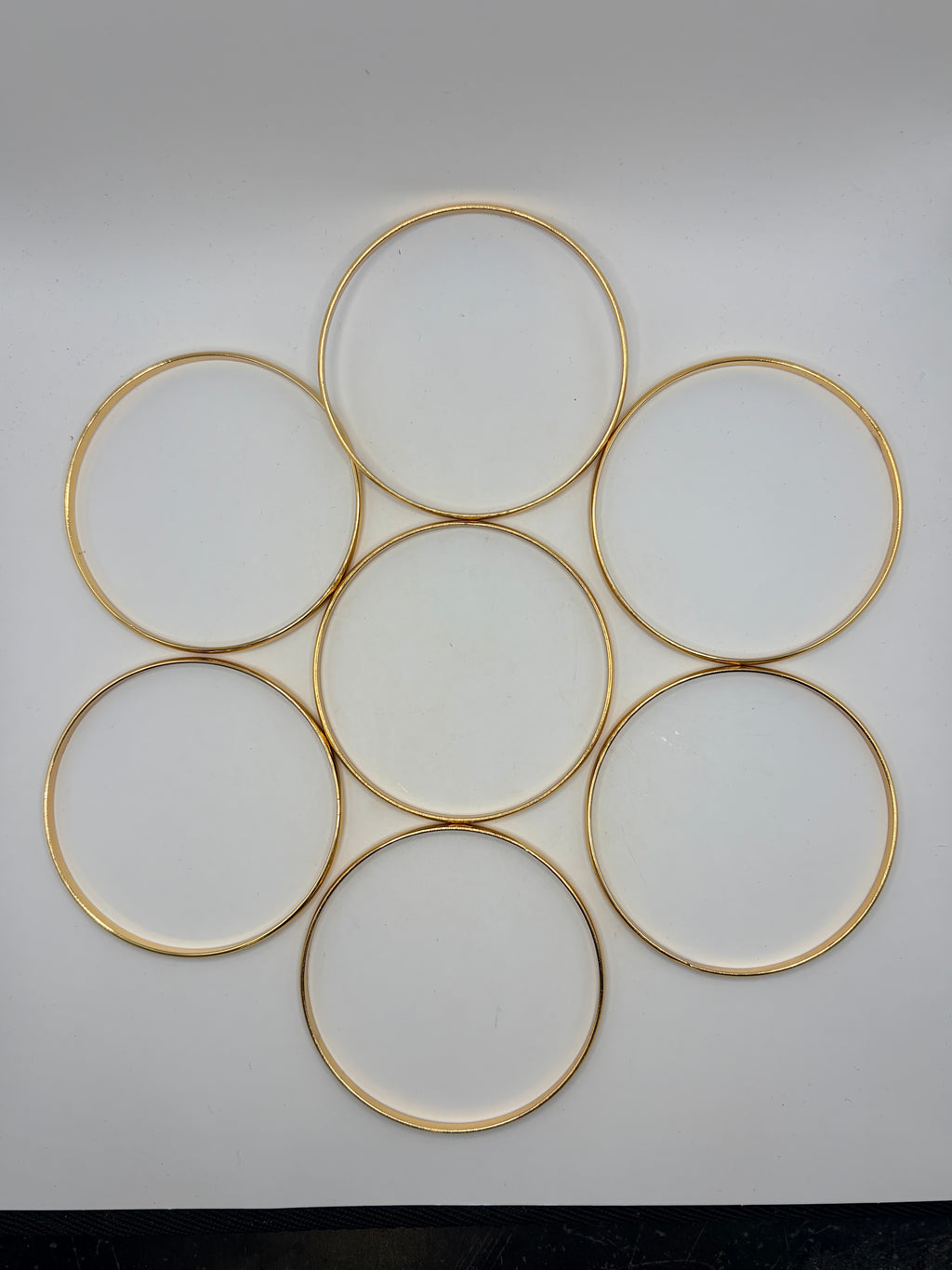 Bangle Bracelet Set of 7 Gold Tone Women's