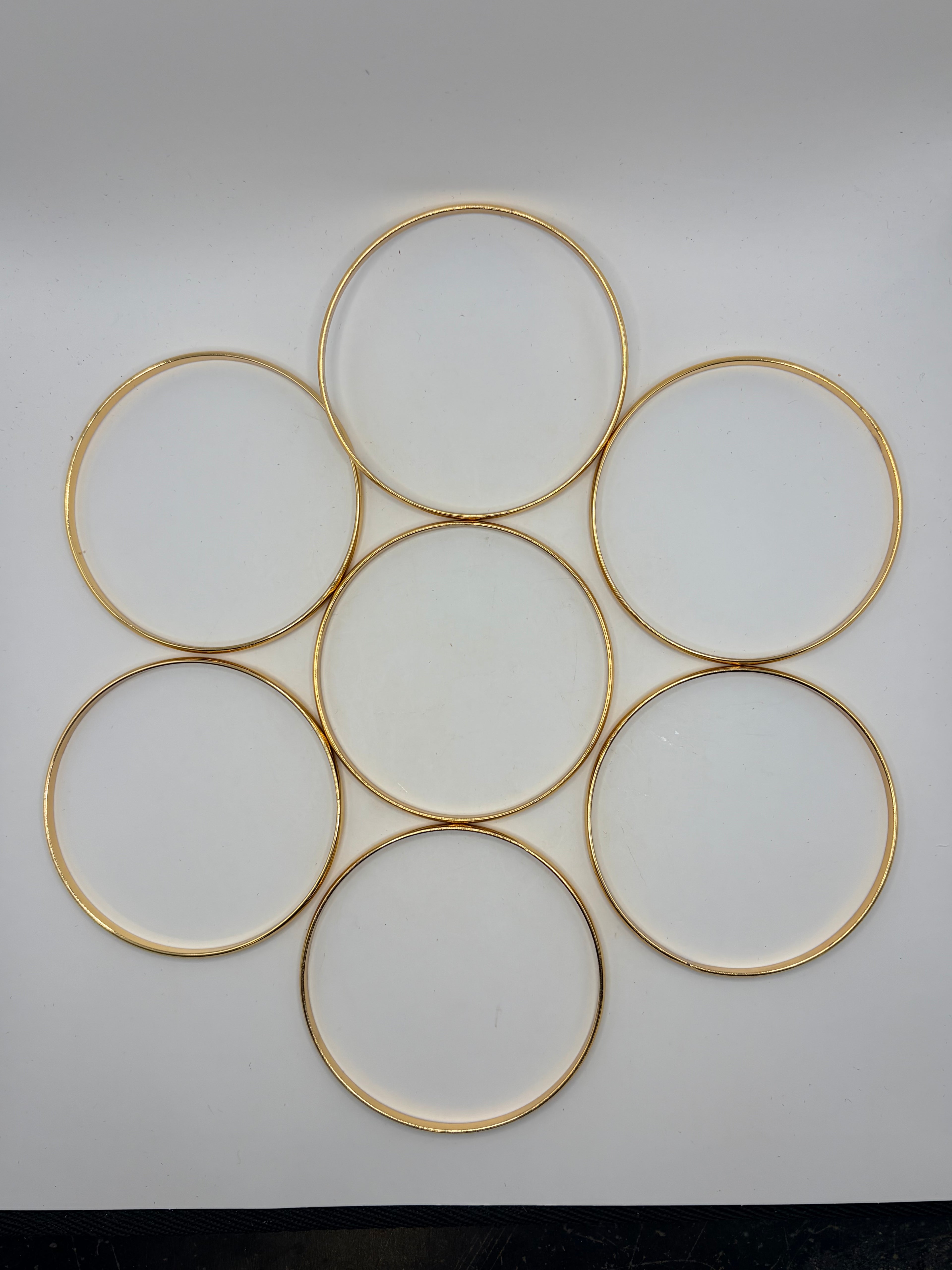 Bangle Bracelet Set of 7 Gold Tone Women's