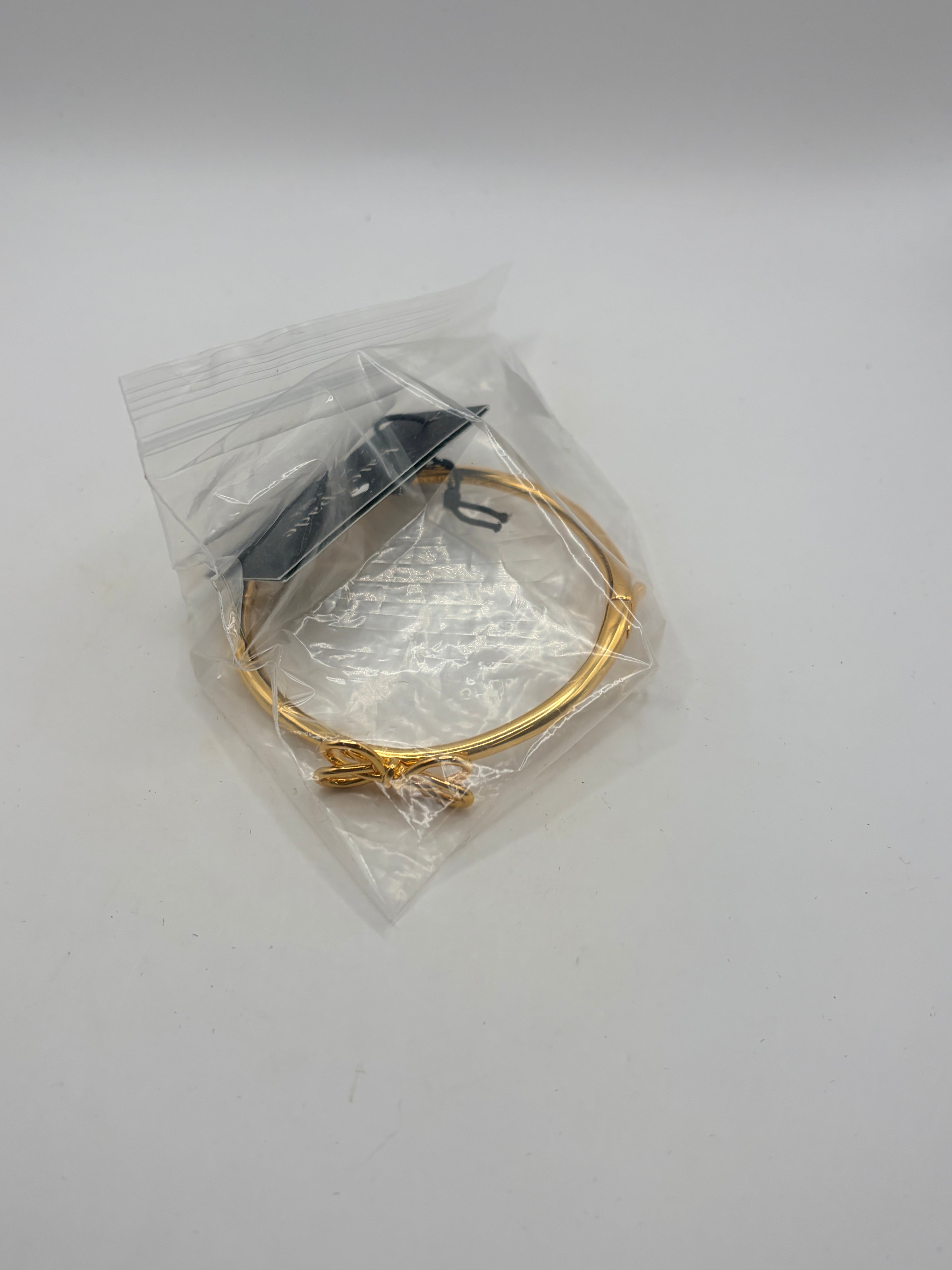 Kate Spade Gold Tone Bow Hinged Bangle Bracelet NWT - One Size / Gold / New with Tags
