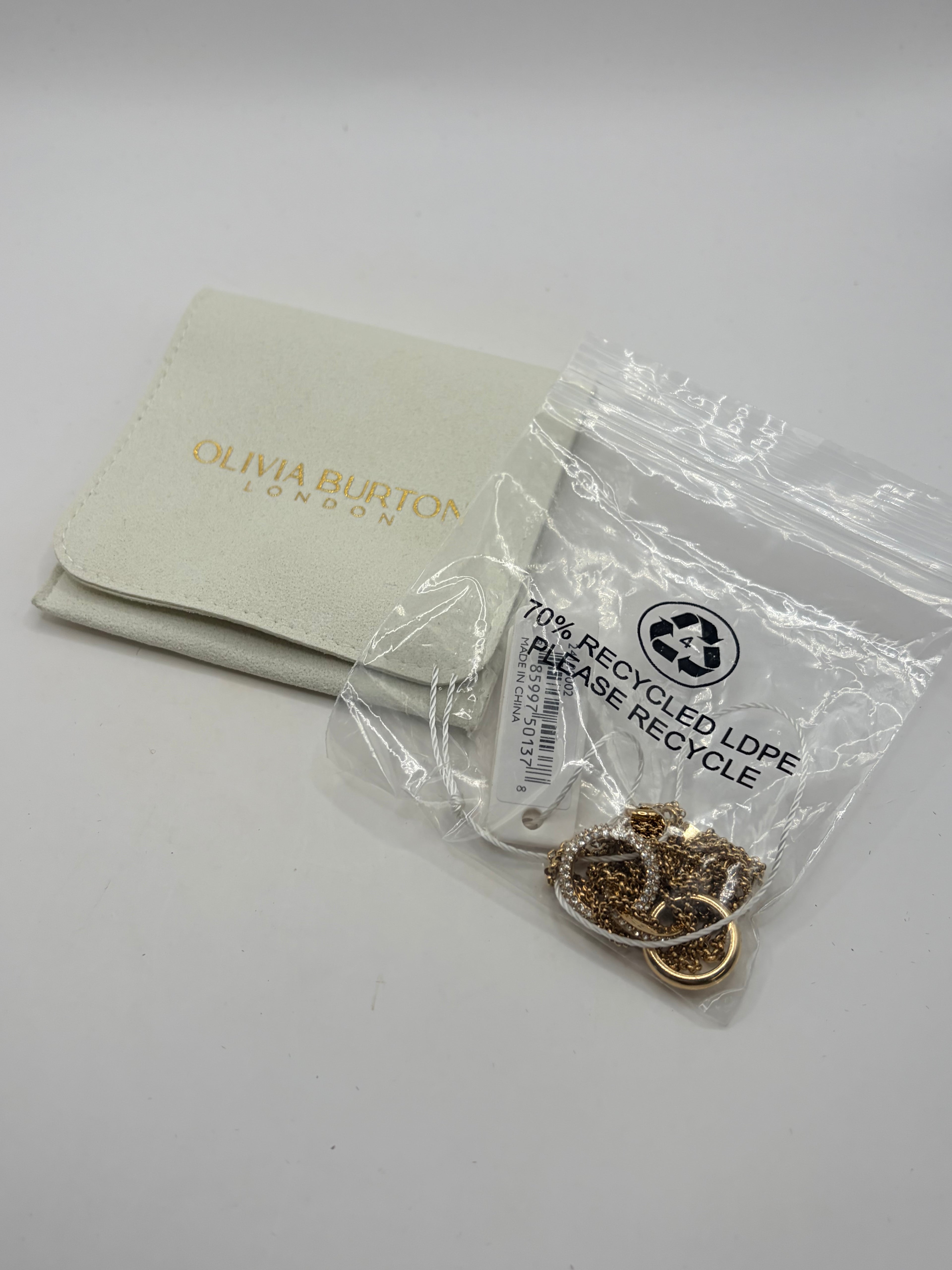 Olivia Burton London Classic Entwine Gold Necklace - NIB