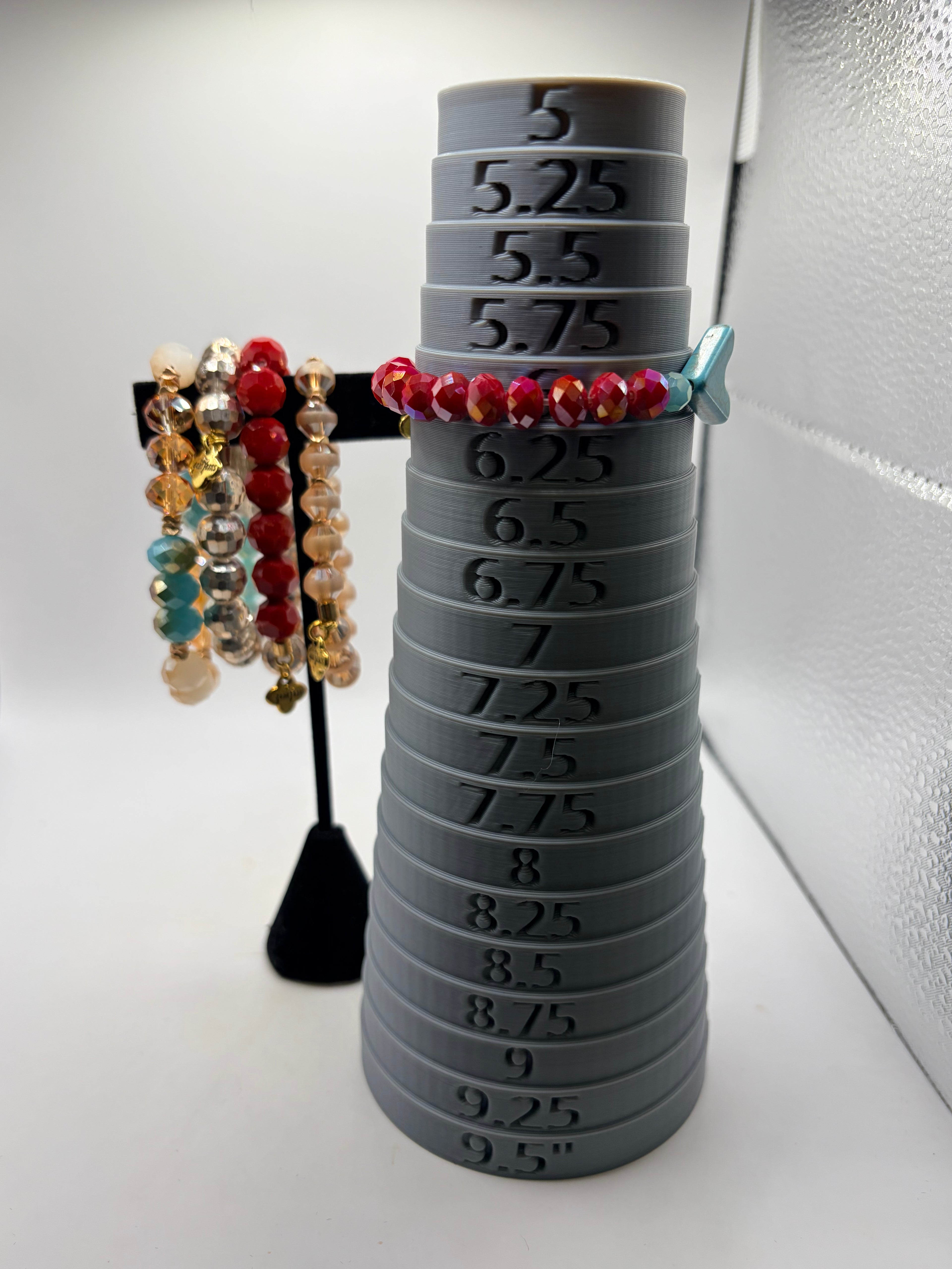 Unknown Beaded Stretch Bracelet Lot Of 5 Crystal Charm Set Multicolor